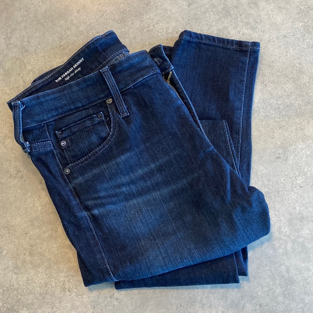 Adriano Goldschmied Blue high rise skinny jeans